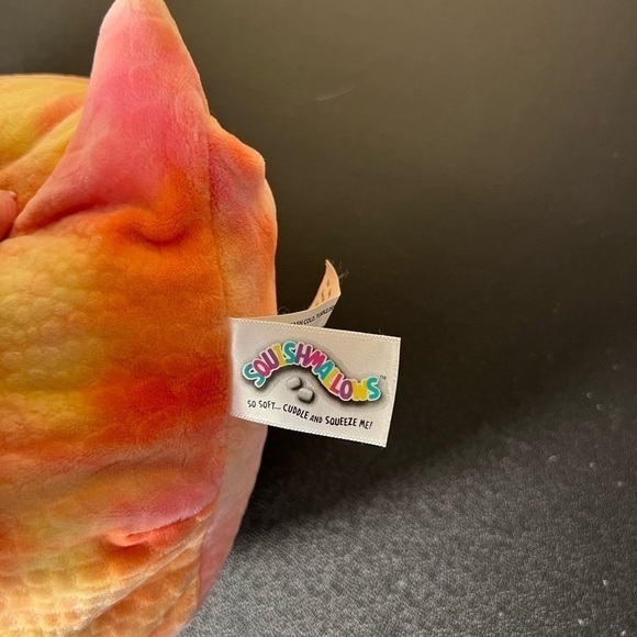 Squishmallows Trinity The Pink T-Rex Dinosaur 8" Plush Textured Tie-dye NWT - Picture 3 of 5